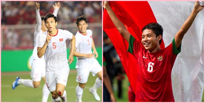 Văn Hậu từng va chạm với tuyển thủ Indonesia- Evan Dimas