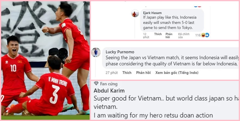 CĐV Indonesia:'Việt Nam đá chán quá, chúng tôi sẽ thắng Nhật để trả thù cho các bạn'