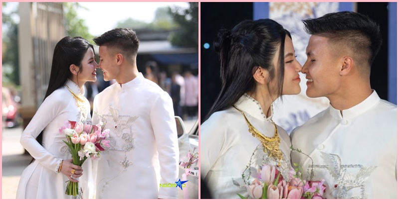 Sau khi tổ chức ở nhà gái, Quang Hải đã đón cô dâu Chu Thanh Huyền về nhà trai ra mắt họ hàng