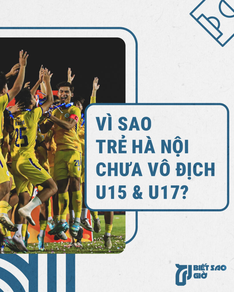 Hà Nội FC chưa bao giờ thống trị được giải thống trị được giải U15 và U17 Quốc gia